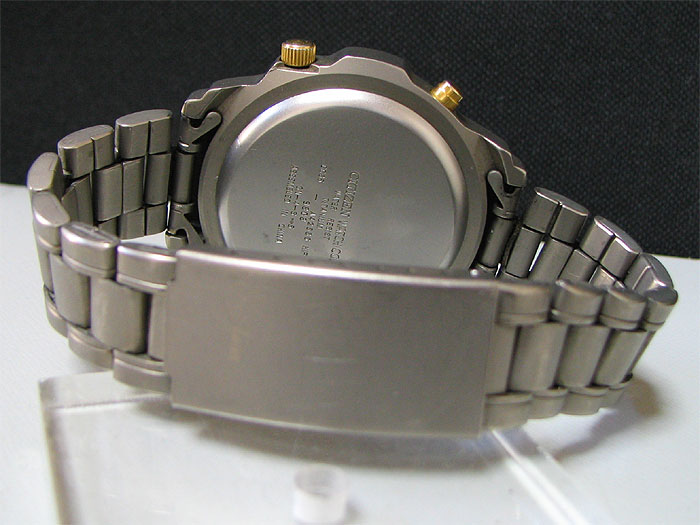 Japan 1999 CITIZEN Quartz Digital Chronograph [Thunder Bird] Titanium 